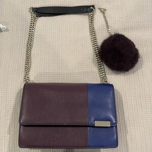 Trina Turk leather bag with chrome chain